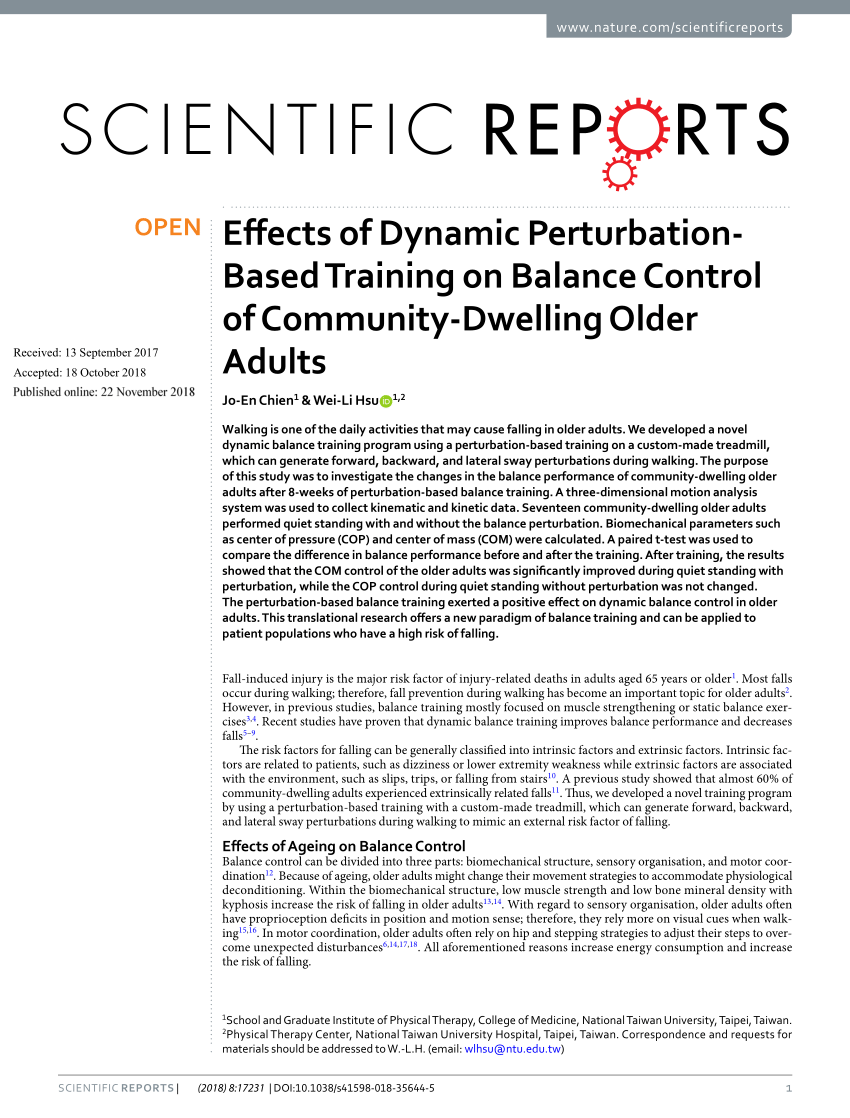 PDF) A perturbation-based balance training program for older adults: Study  protocol for a randomised controlled trial