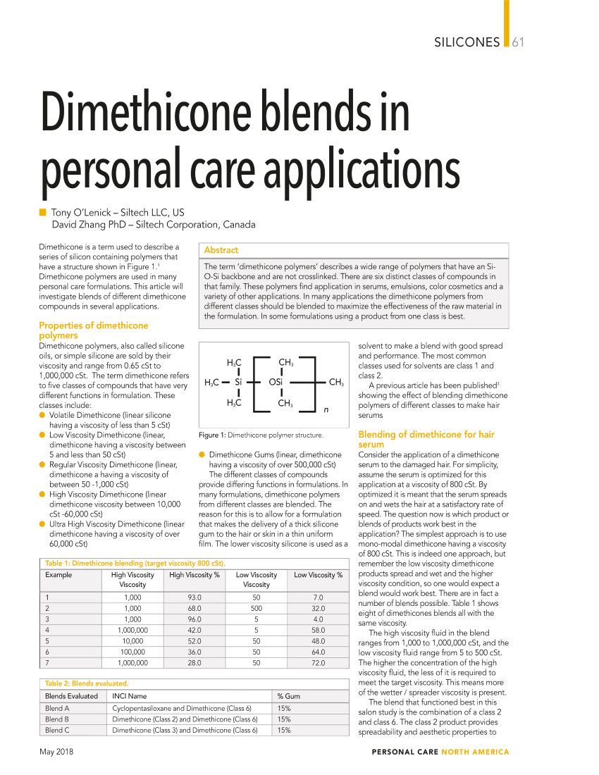 Dimethicone and Dimethiconol, Gum Blends, Ingredient of Personal Care -  China Gum Blends, Dimethicone