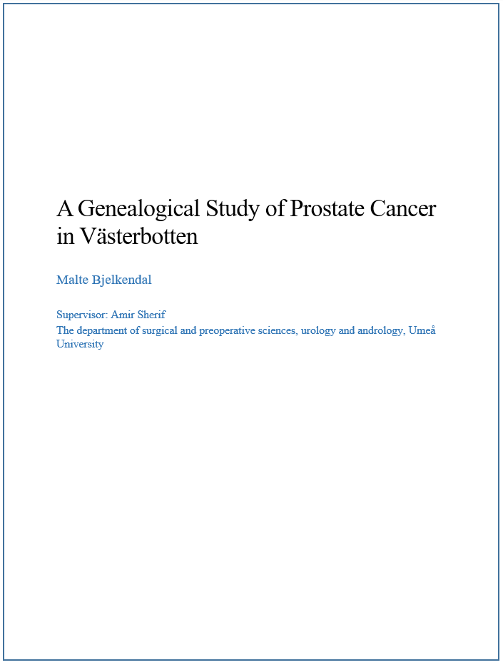 prostate cancer master thesis