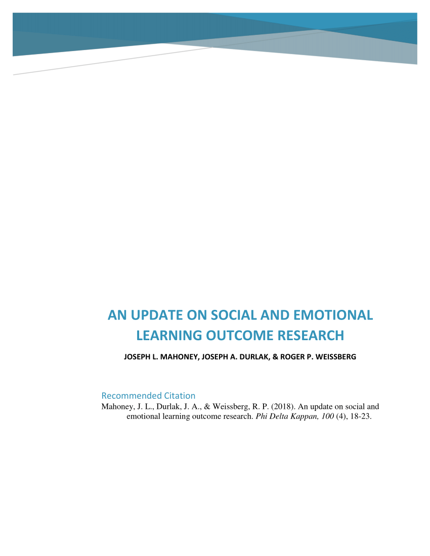 dissertation on social emotional learning