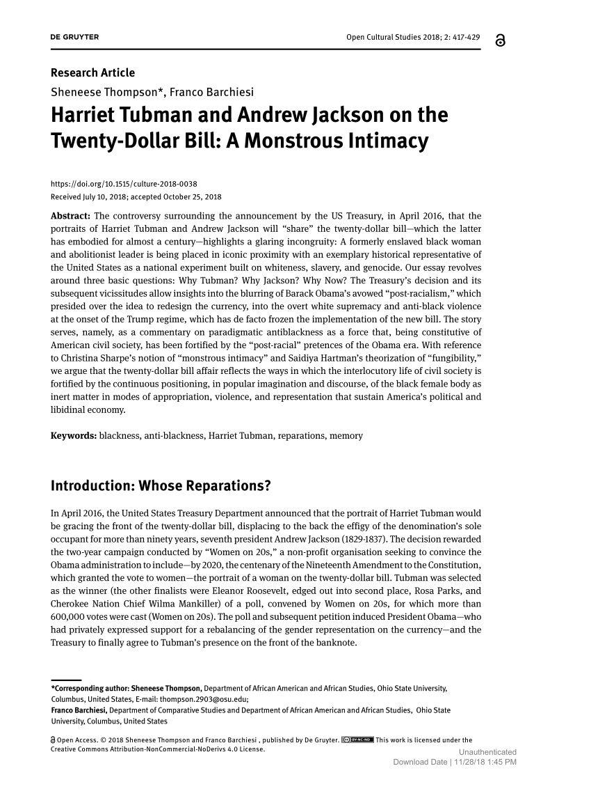 harriet tubman research paper