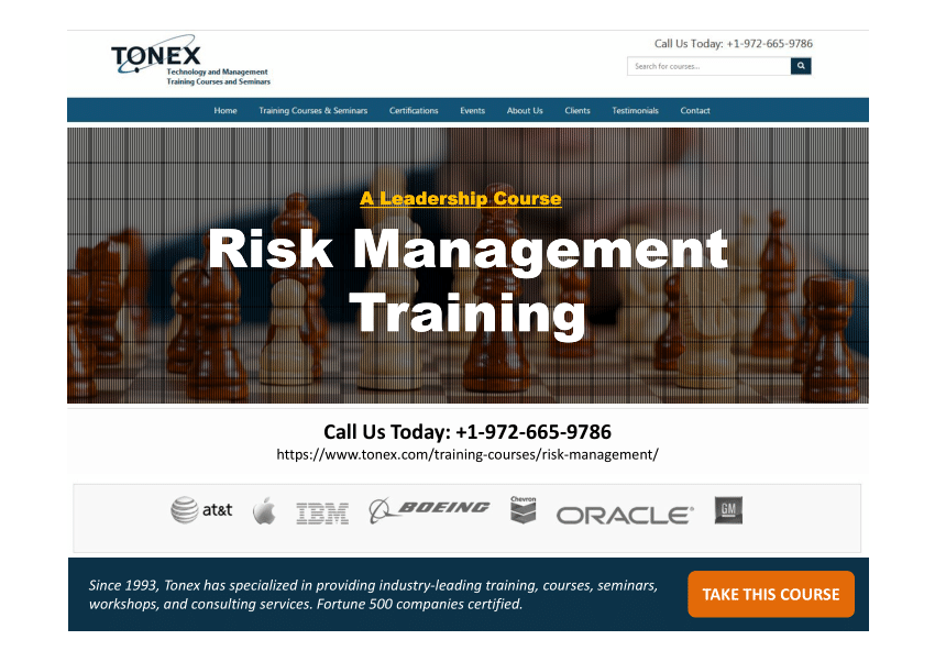  PDF Risk Management Training Courses