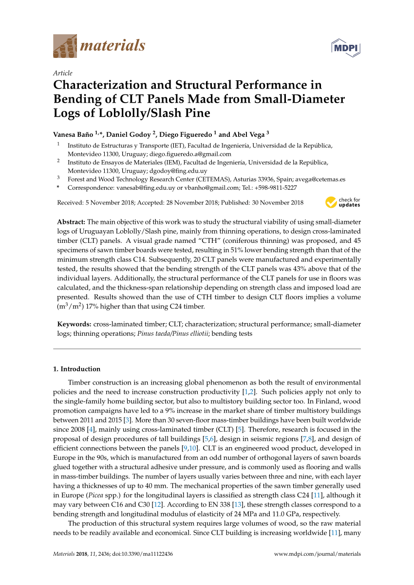 Effects of the thickness of cross-laminated timber (CLT) panels made from  Irish Sitka spruce on mechanical performance in bending and shear -  ScienceDirect