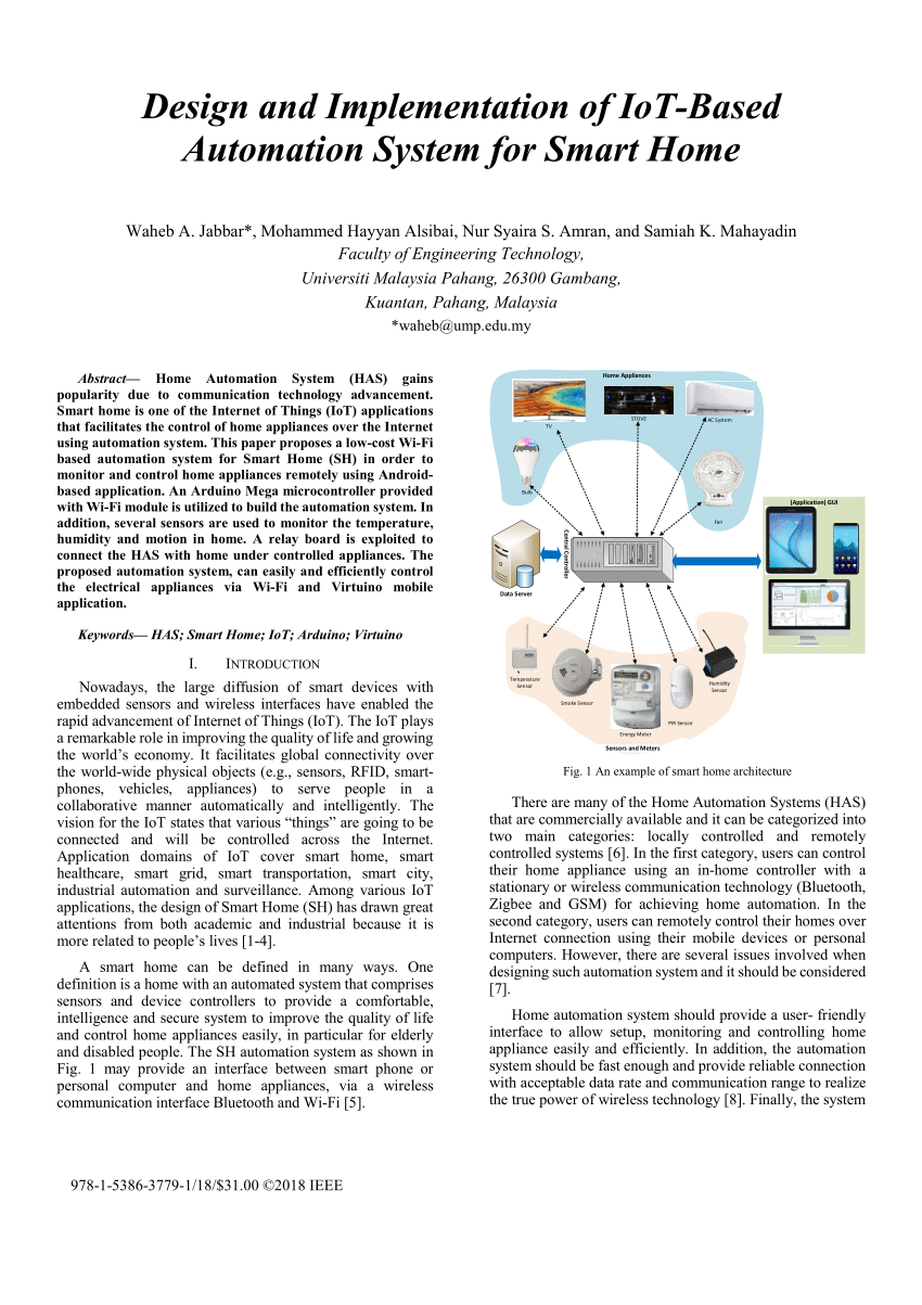 (PDF) Design and Implementation of IoTBased Automation