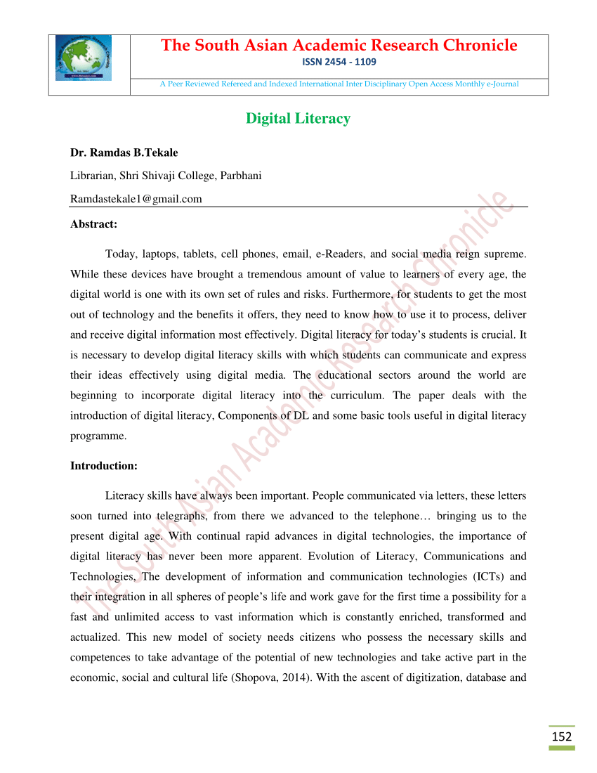 digital literacy essay pdf