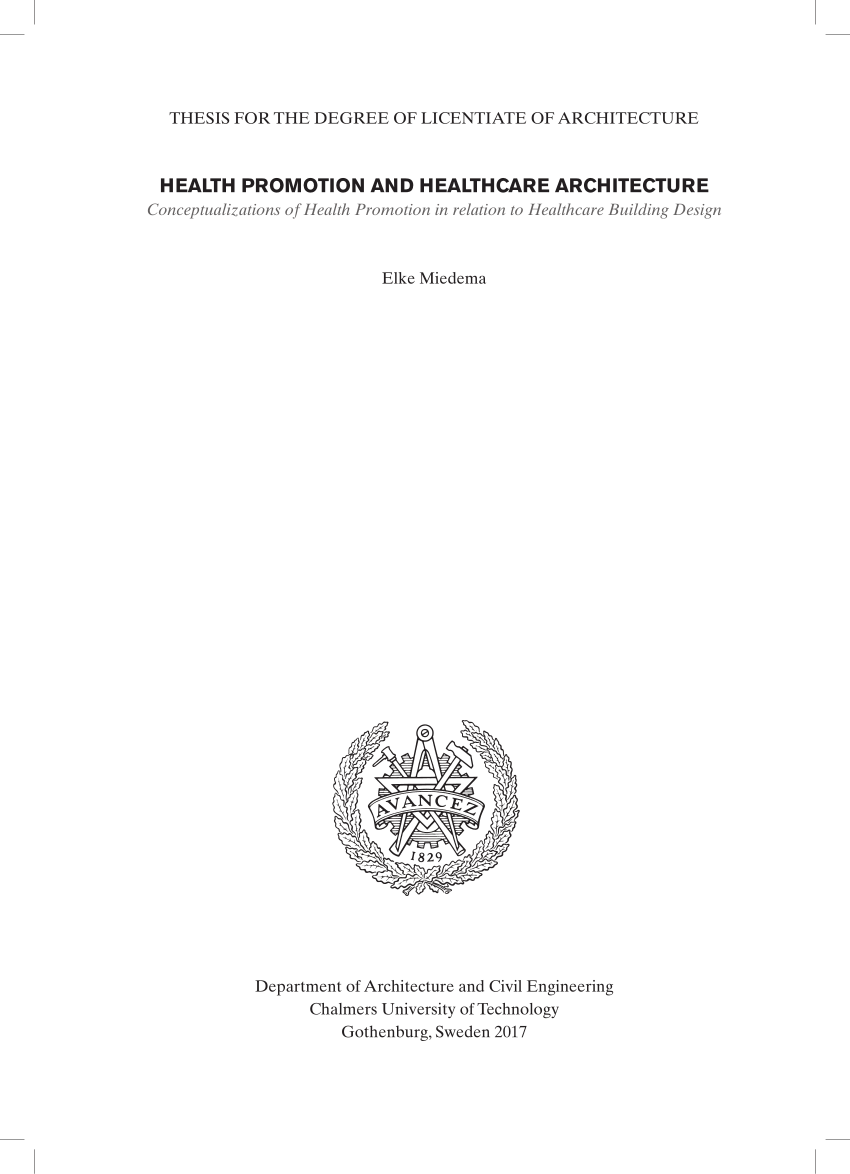 healthcare facility thesis