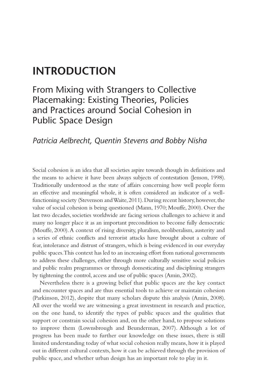thesis on social cohesion