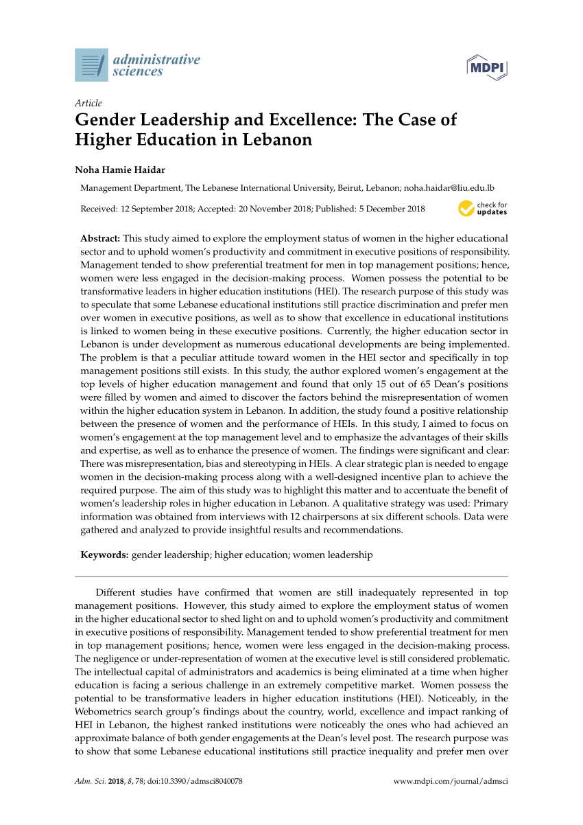 gender and leadership case study