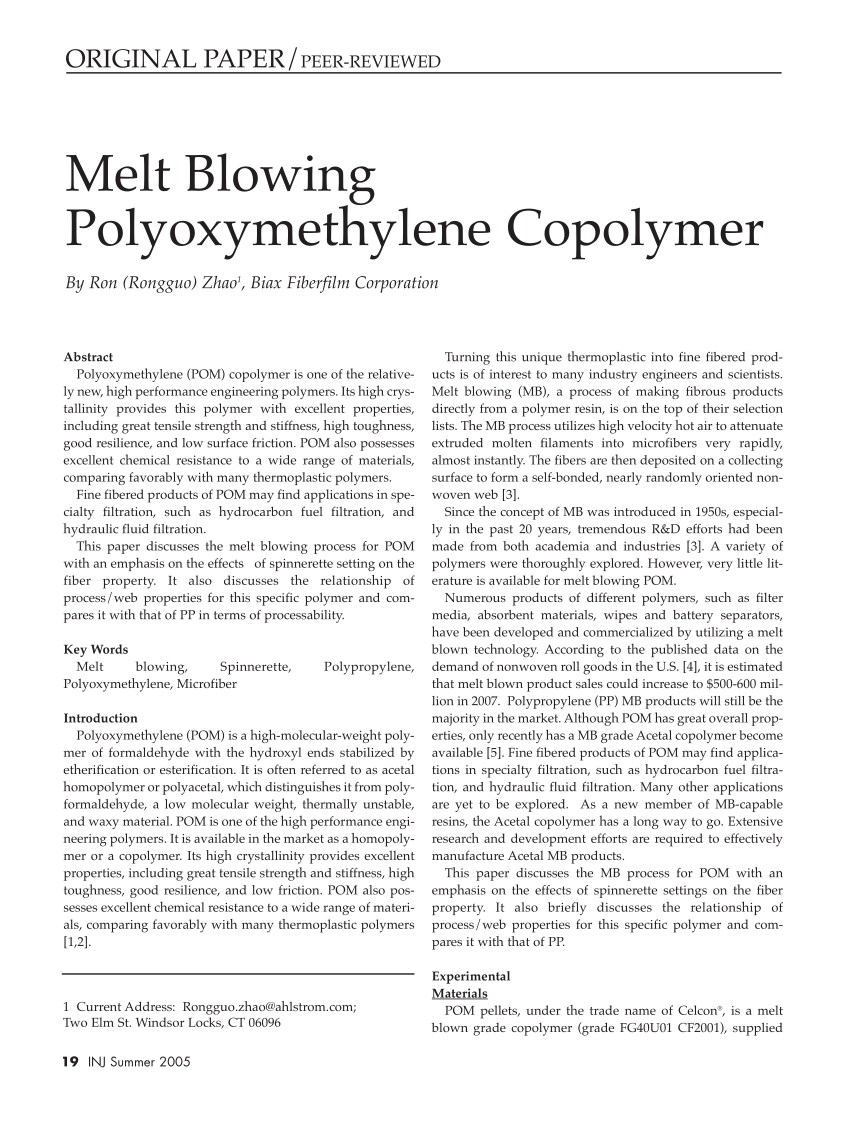 PDF) Melt Copolymer