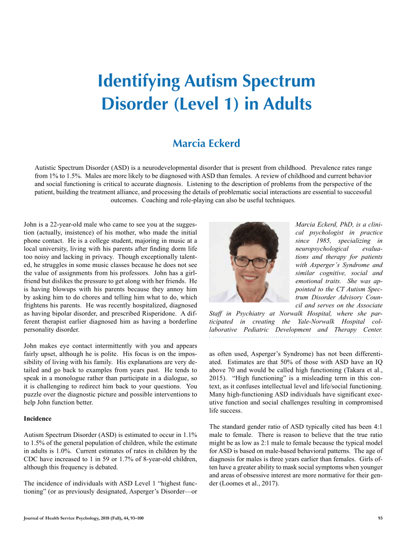 autism spectrum disorder test for adults
