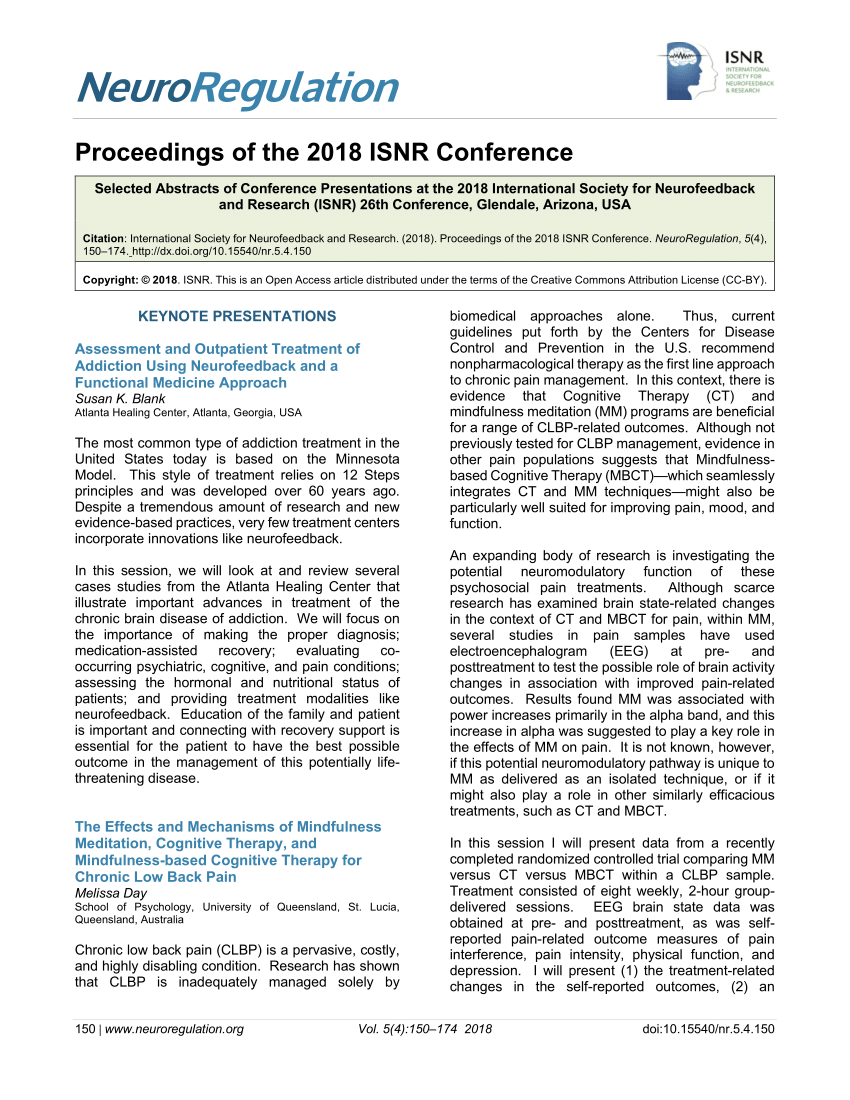 (PDF) Proceedings of the 2018 ISNR Annual Conference