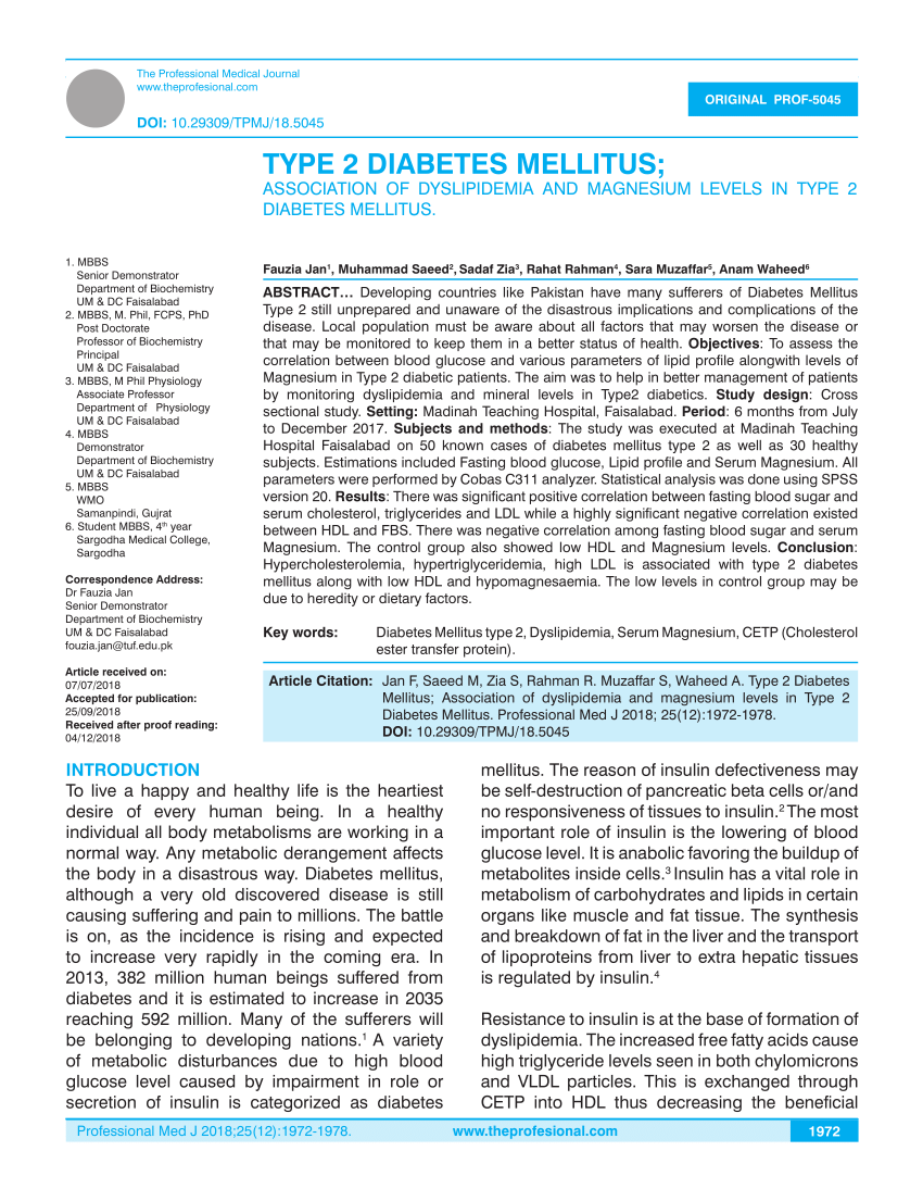 (PDF) TYPE 2 DIABETES MELLITUS