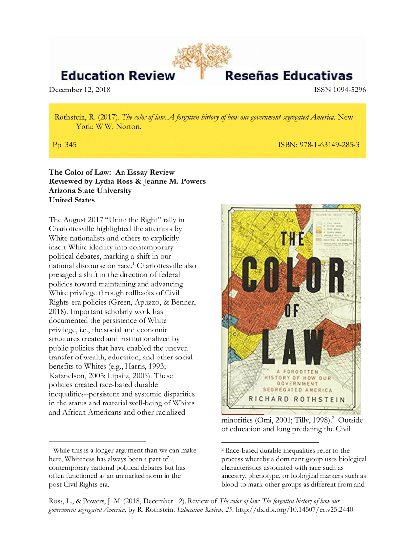 book the color of law