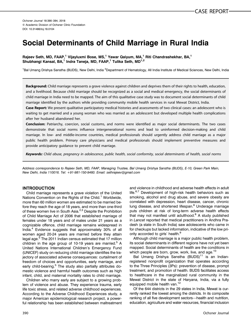 research proposal on child marriage in india