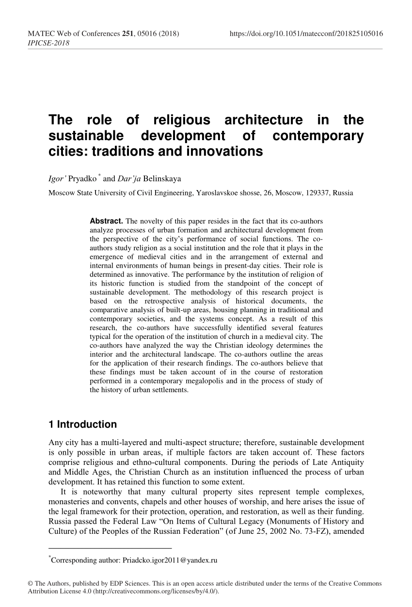 spiritual architecture research paper