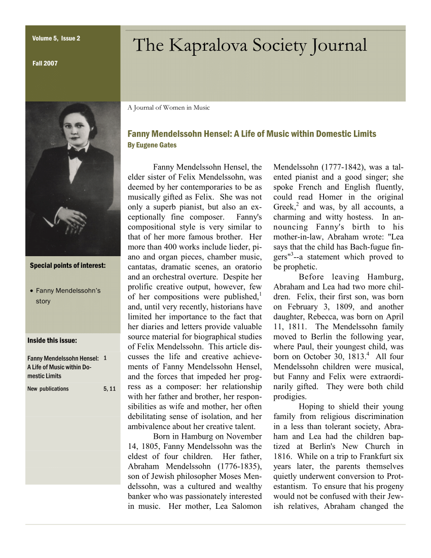 Mendelssohn A Life in Music