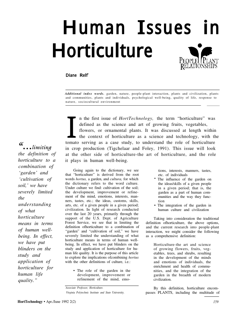 recent research topics in horticulture