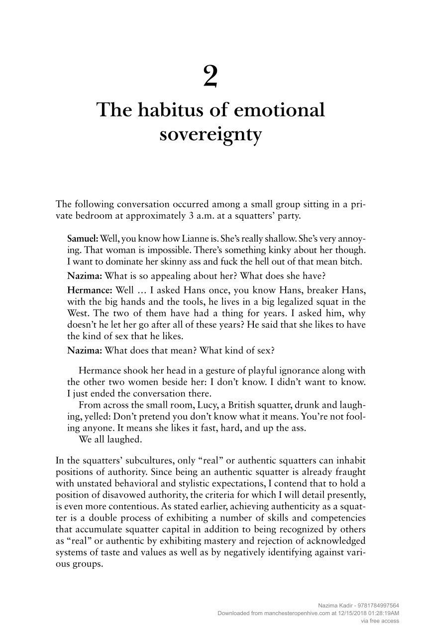 PDF) The habitus of emotional sovereignty