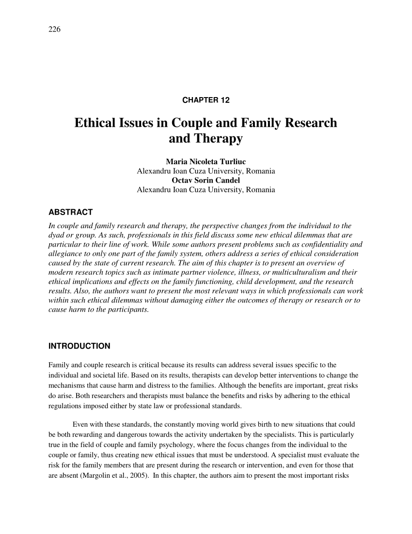 research topics for marriage and family therapy