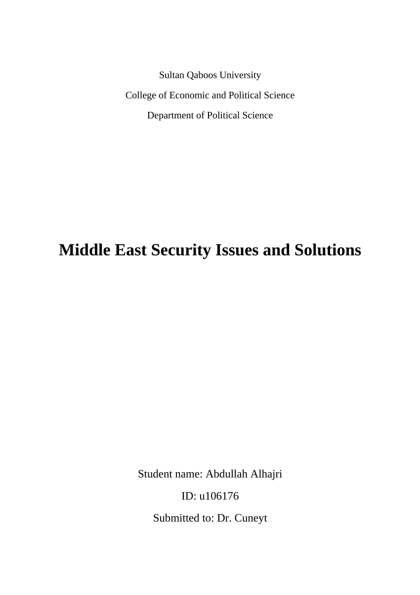 (PDF) International security conference