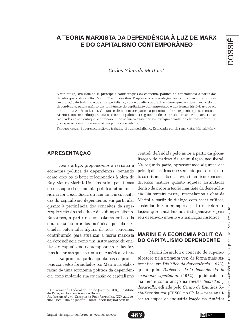 PDF) A ATUAÇÃO DO BRASIL NA AMÉRICA LATINA: UMA BREVE REFLEXÃO SOBRE O  SUBIMPERIALISMO BRASILERIO