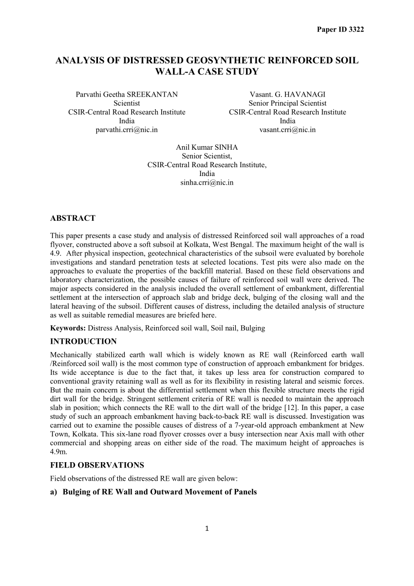 case study report on distressed structure