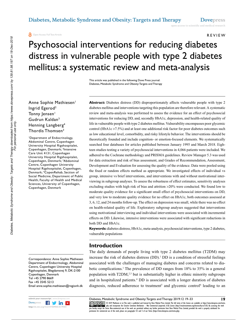 diabetes in research paper