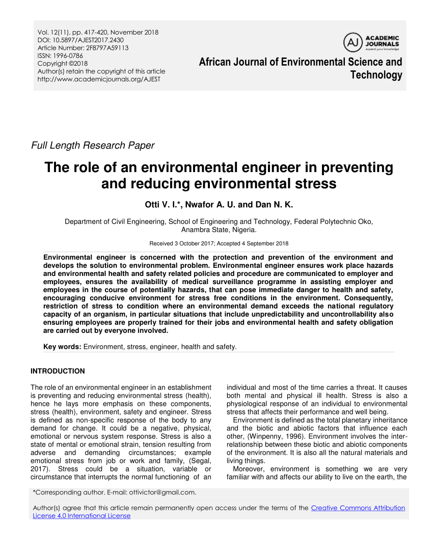 research papers on environmental engineering pdf