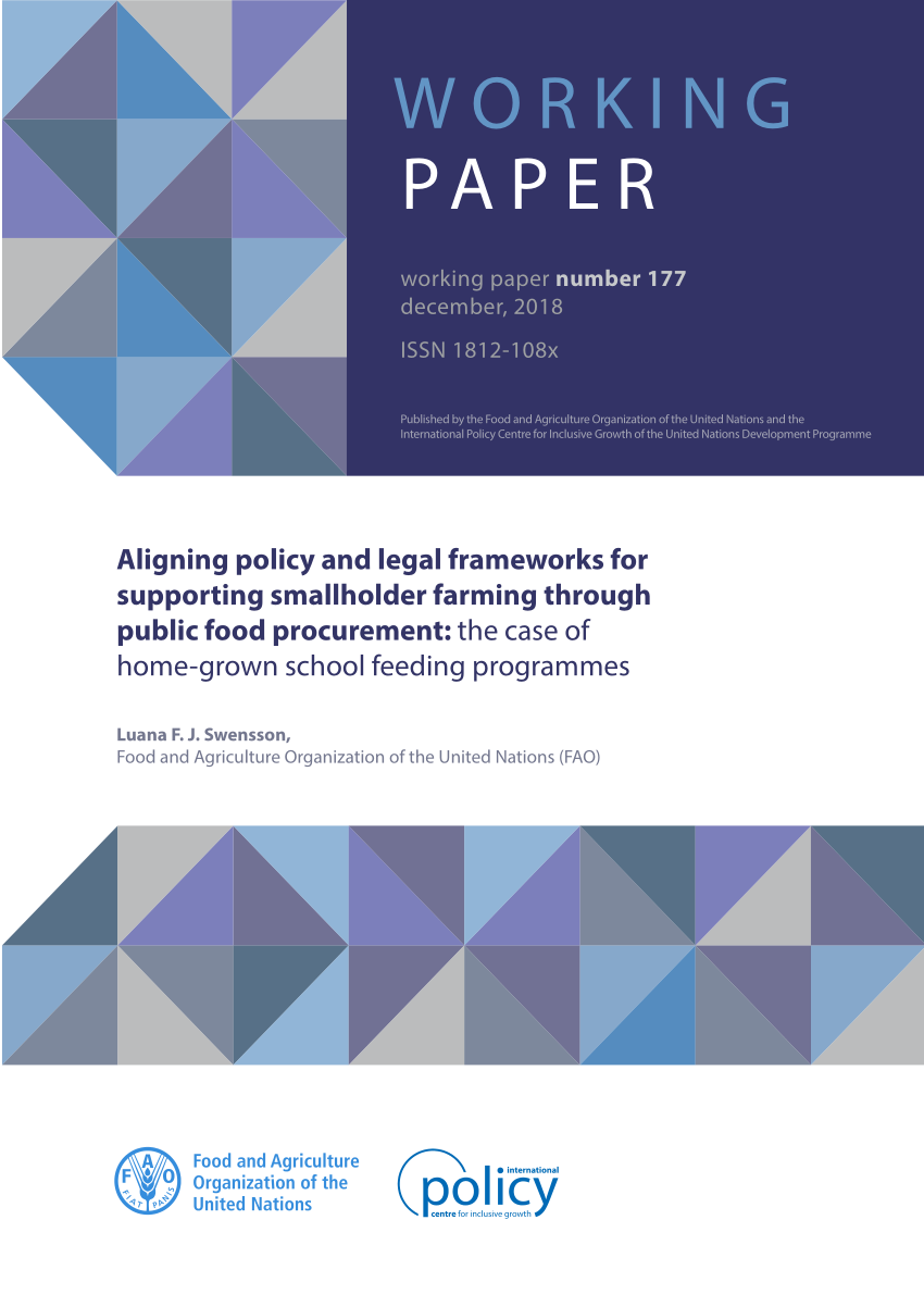 (PDF) Aligning policy and legal frameworks for supporting smallholder ...