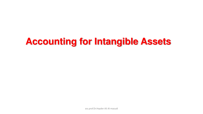 Pdf Accounting For Intangible Assets 1164