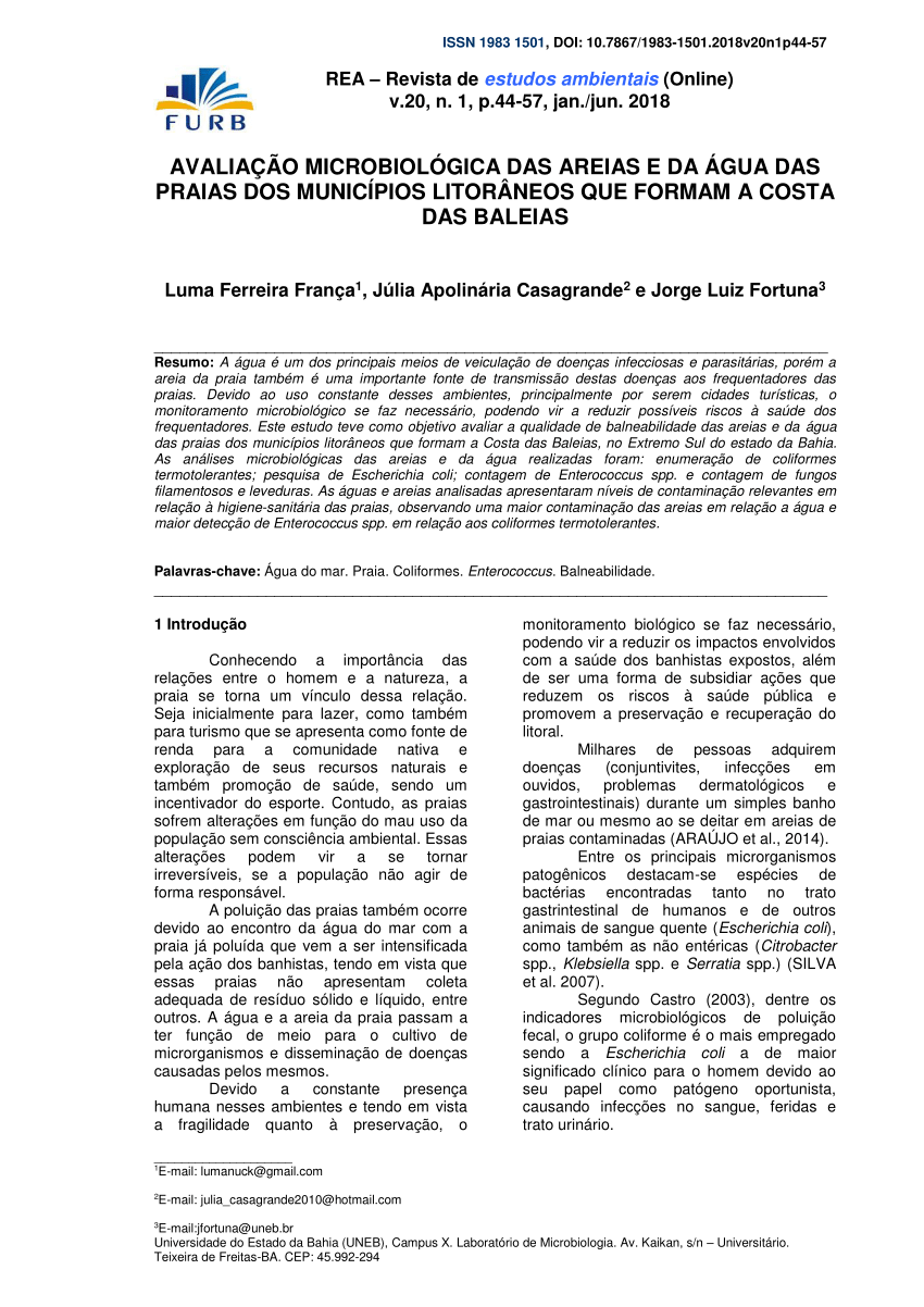 PDF) A IMPORTÂNCIA DA Salmonella spp. NA INTERAÇÃO AMBIENTE-HOMEM