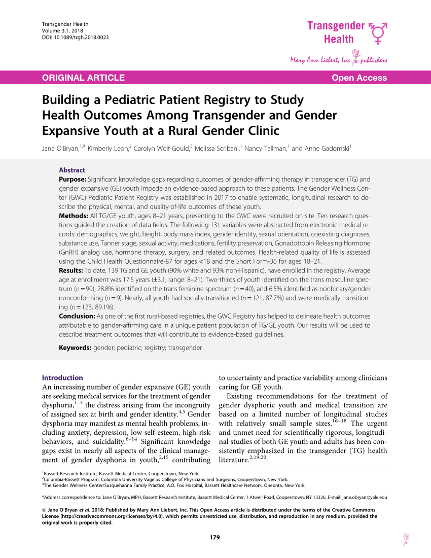 PDF Building a Pediatric Patient Registry to Study Health