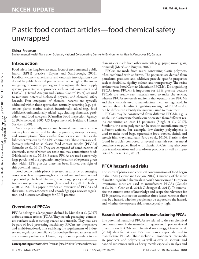 research articles on food safety