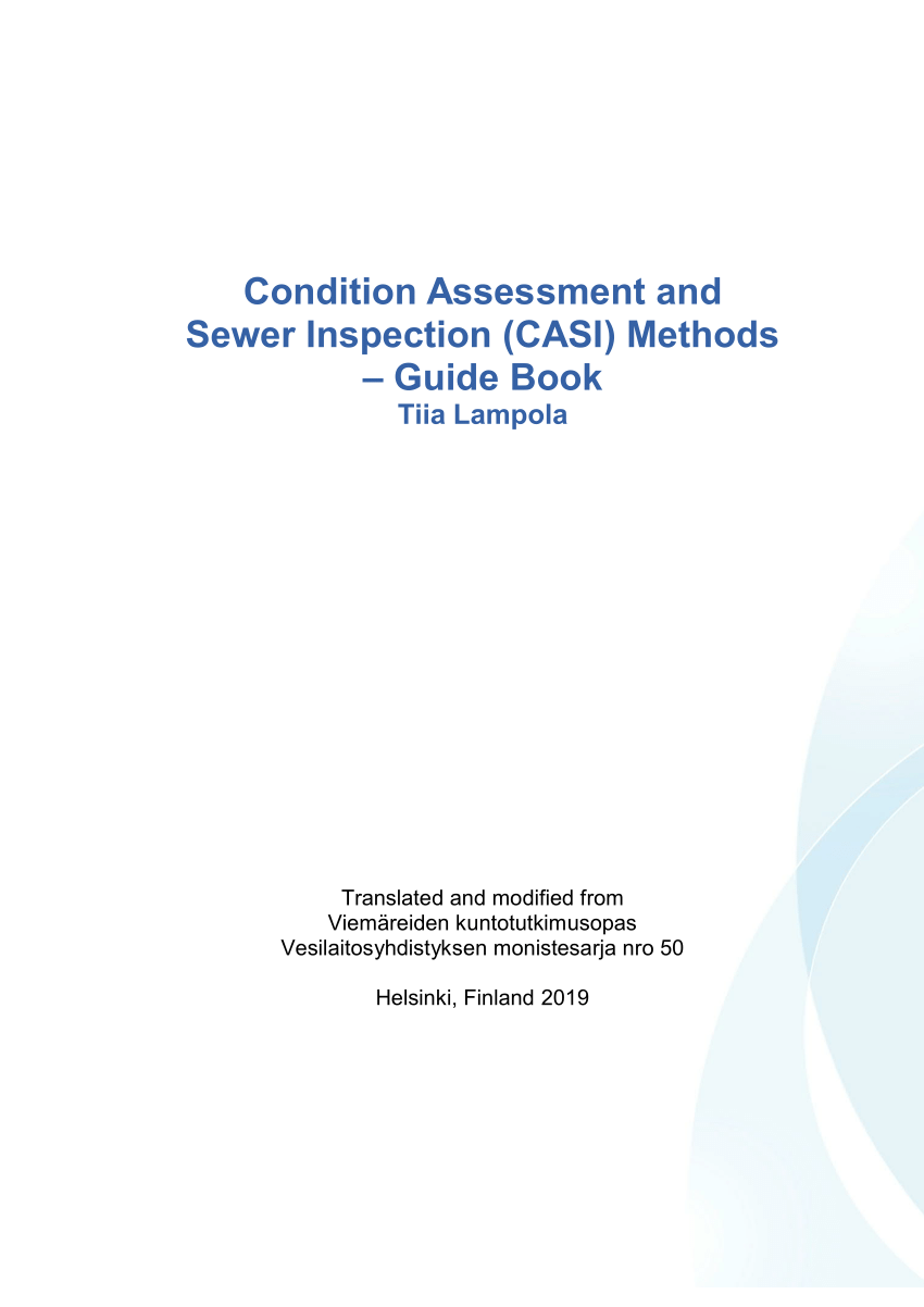 PDF) Inspection methods for sewer pipes Pertaining To Drainage Report Template