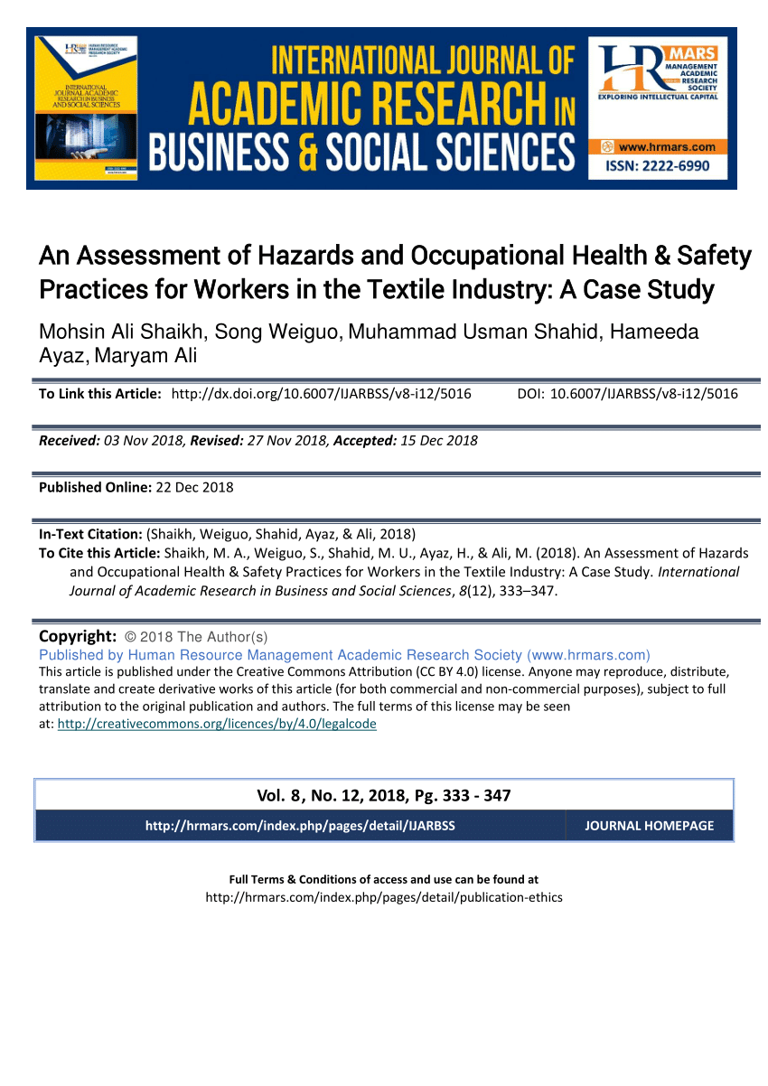 case study of occupational health and safety