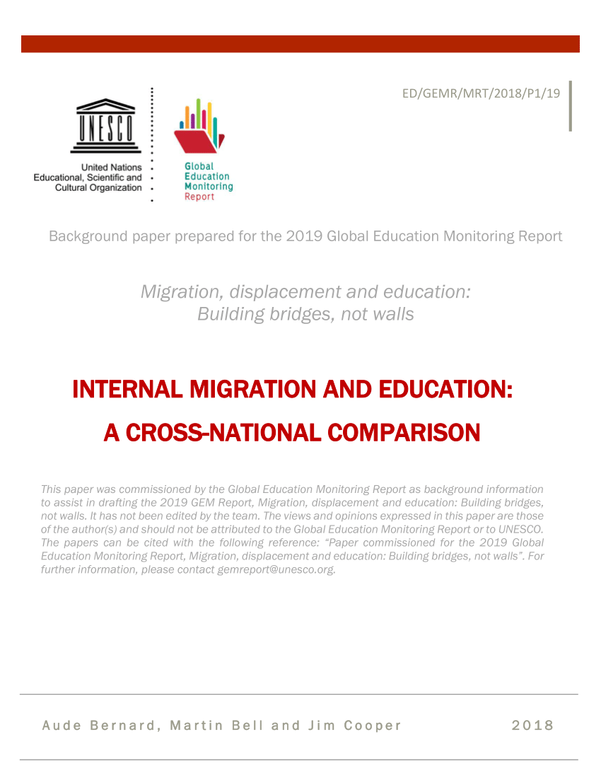 (PDF) Internal migration and education A crossnational comparison