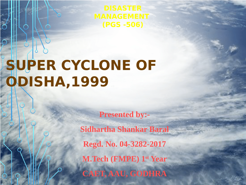 case study 1999 orissa super cyclone