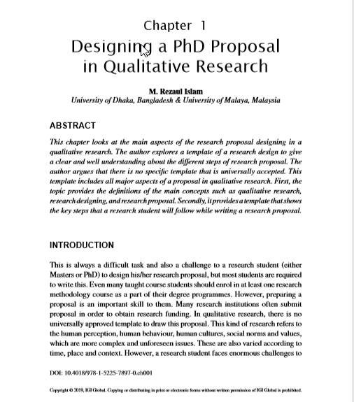 phd project proposal format