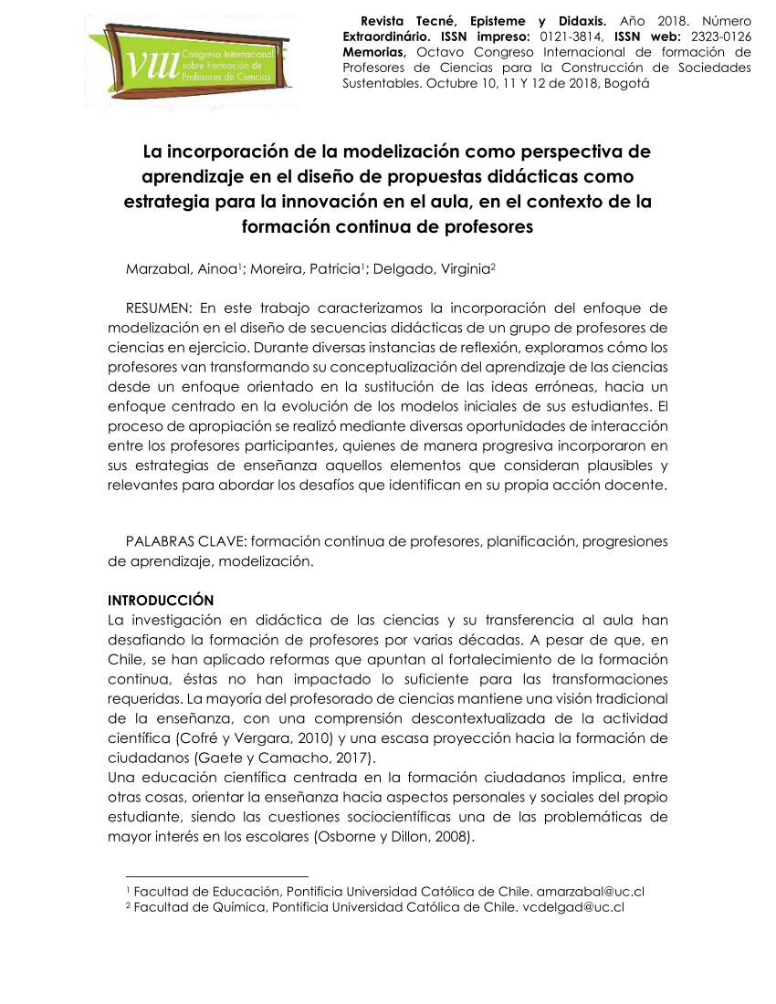 Pdf La Incorporación De La Modelización Como Perspectiva De Aprendizaje En El Diseño De 