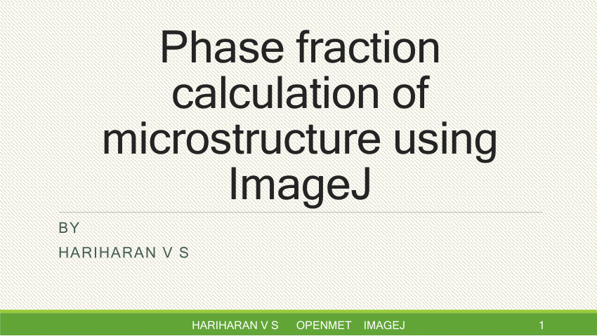Pdf Phase Fraction Calculation Of Microstructure Using Imagej