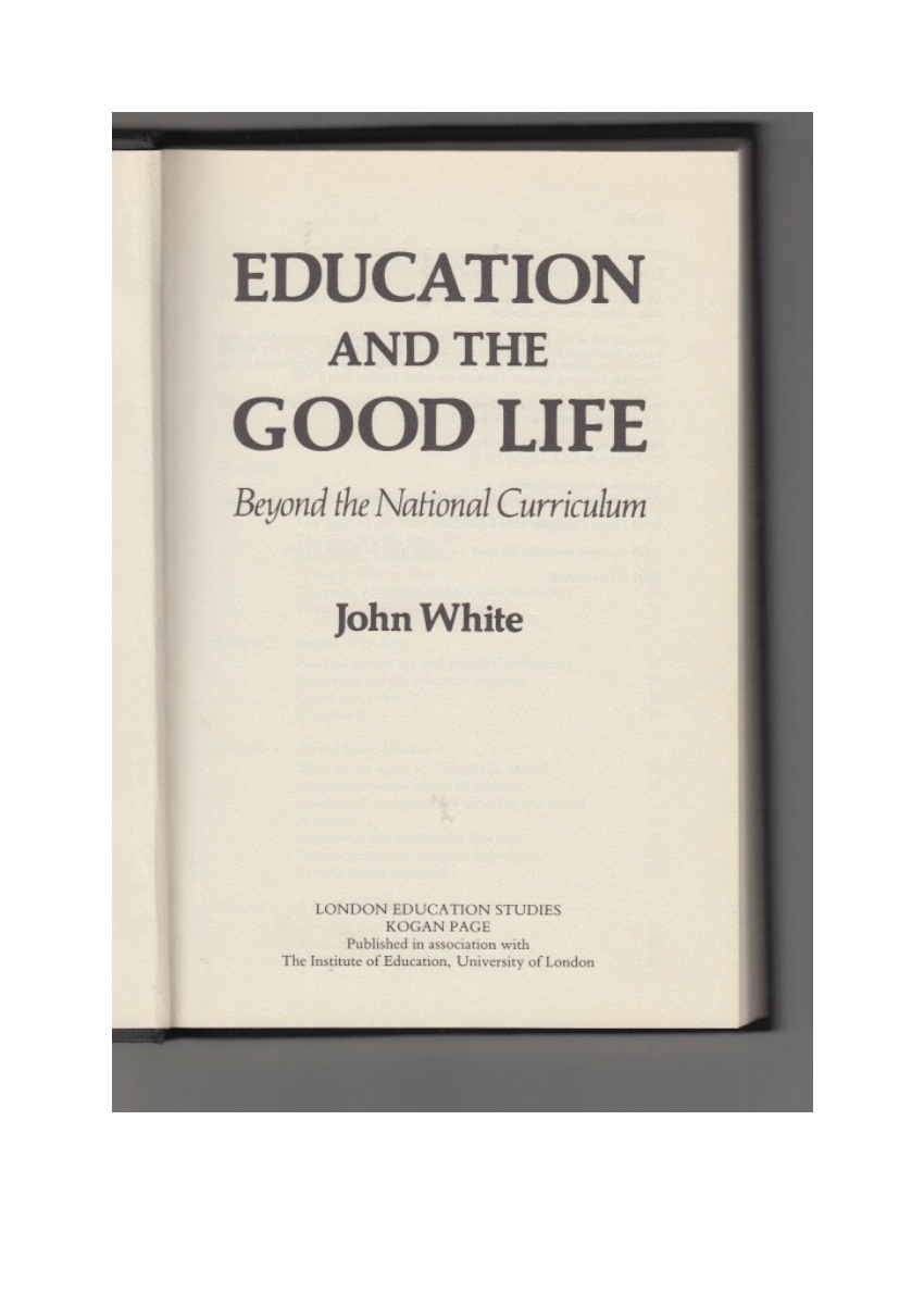 Education and the good life