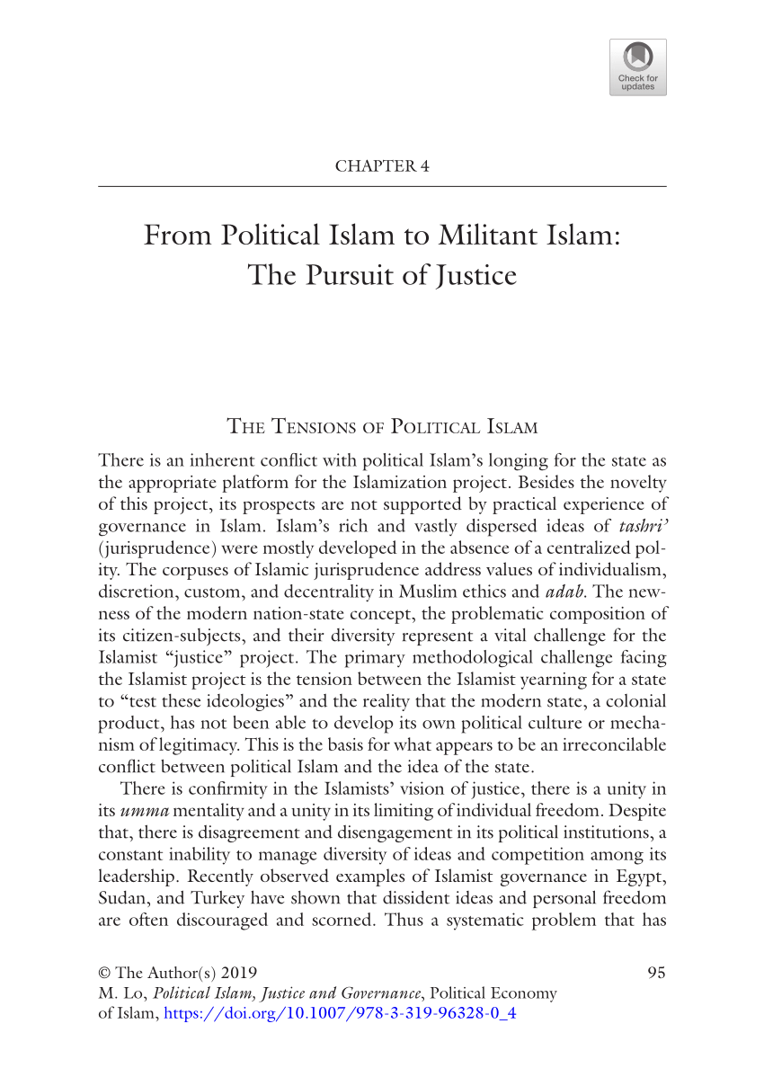 Pdf Political Islam Justice And Governance