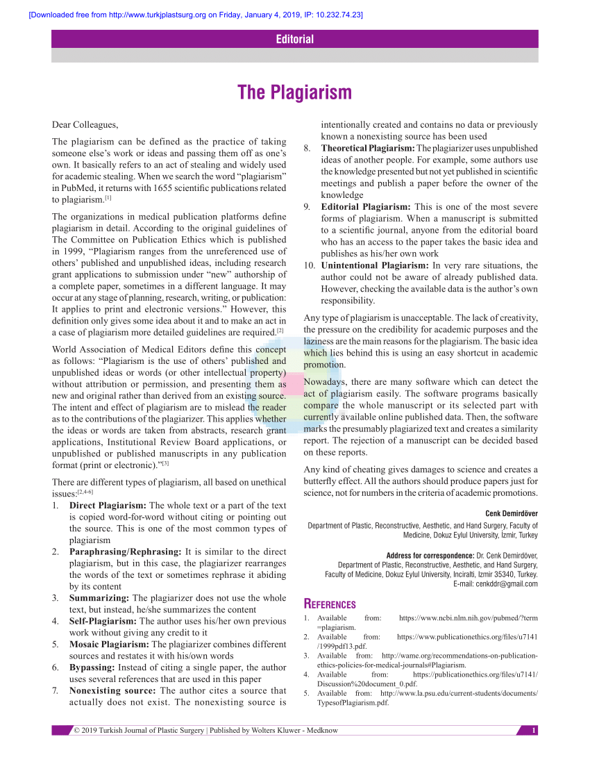 plagiarism research paper pdf