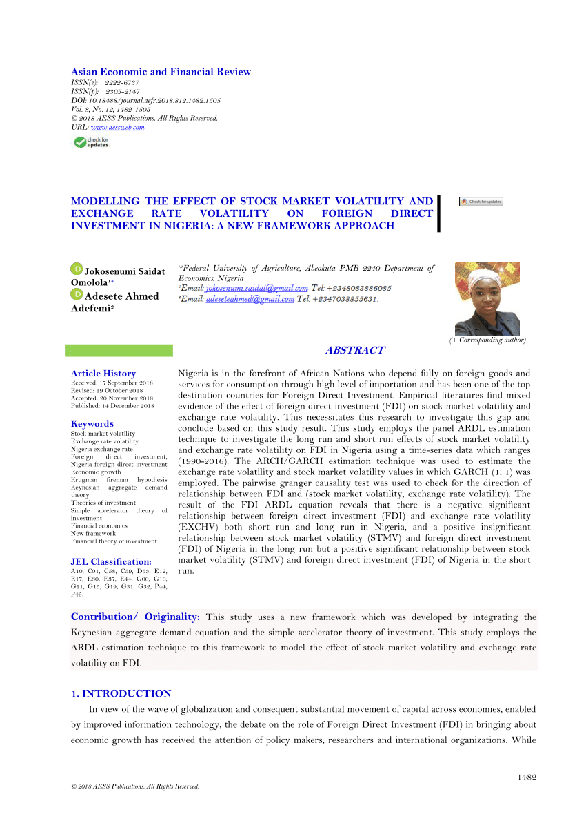 research paper on stock market volatility