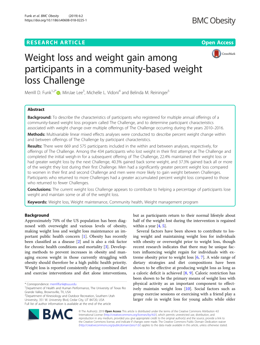 Weight gain research