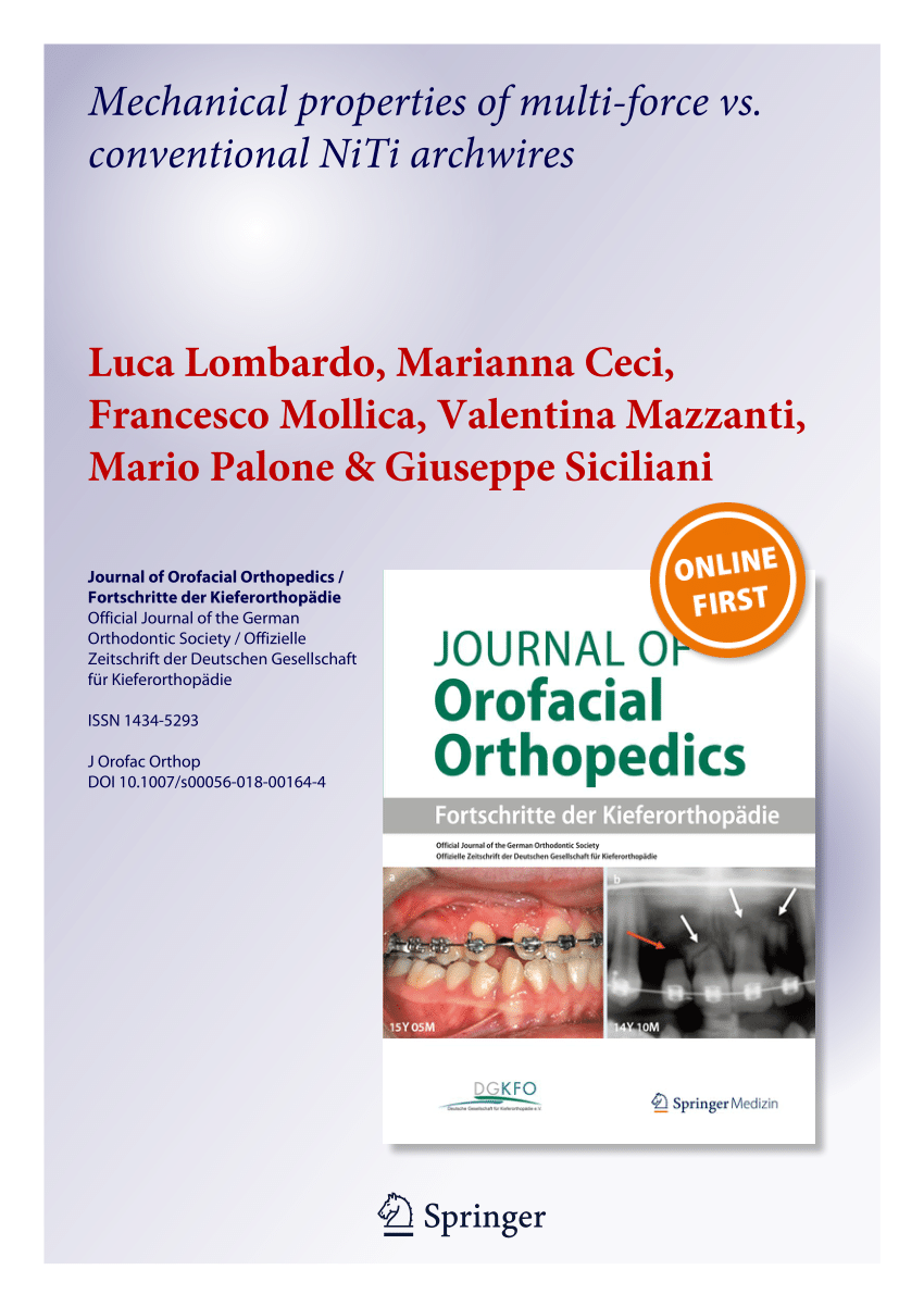PDF) Mechanical properties of multi-force vs. conventional NiTi archwires