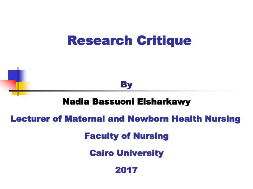 (PDF) Research Critique