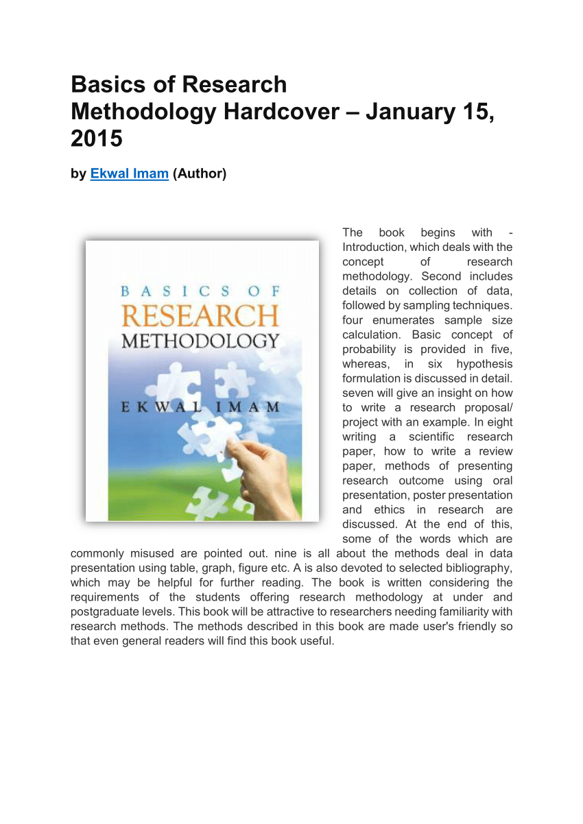 pdf of research methodology book