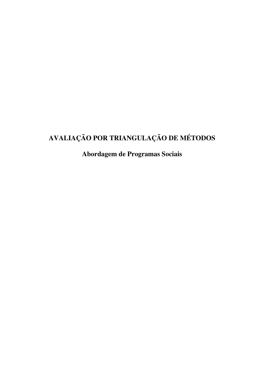 PDF) Avaliação por triangulação de métodos: abordagem de programas