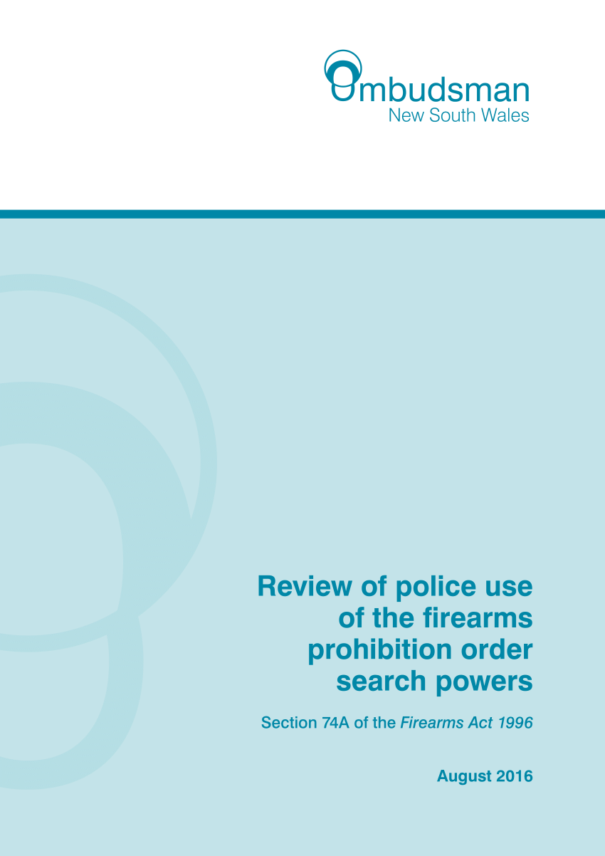 (PDF) Review of police use of the firearms prohibition ...
